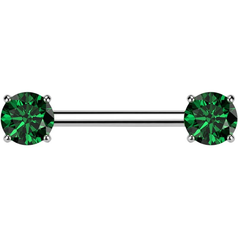 Titan Nippelpiercing Zargenfassung Zirkonia Push-In - Image 6