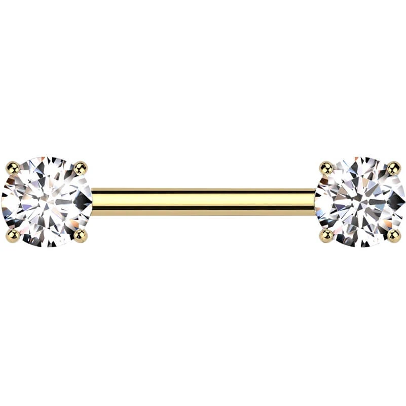 Titan Nippelpiercing Zargenfassung Zirkonia Push-In - Image 7