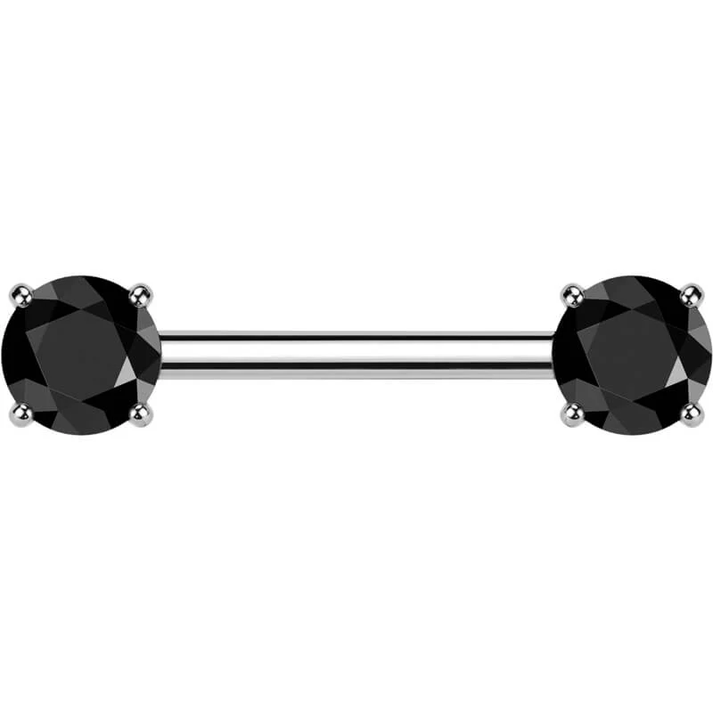 Titan Nippelpiercing Zargenfassung Zirkonia Push-In - Image 8
