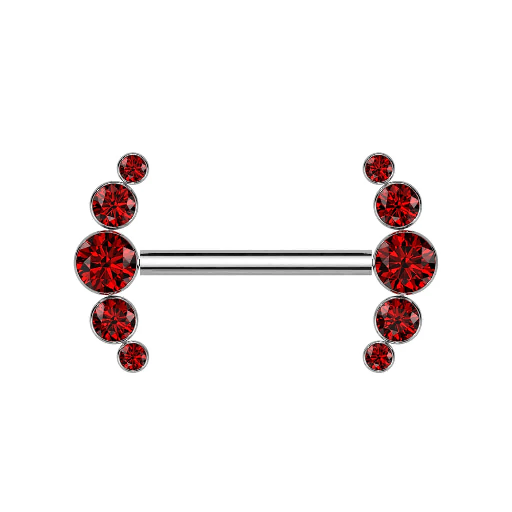 Titan Nippelpiercing 5 Zirkonia Push-In - Image 6