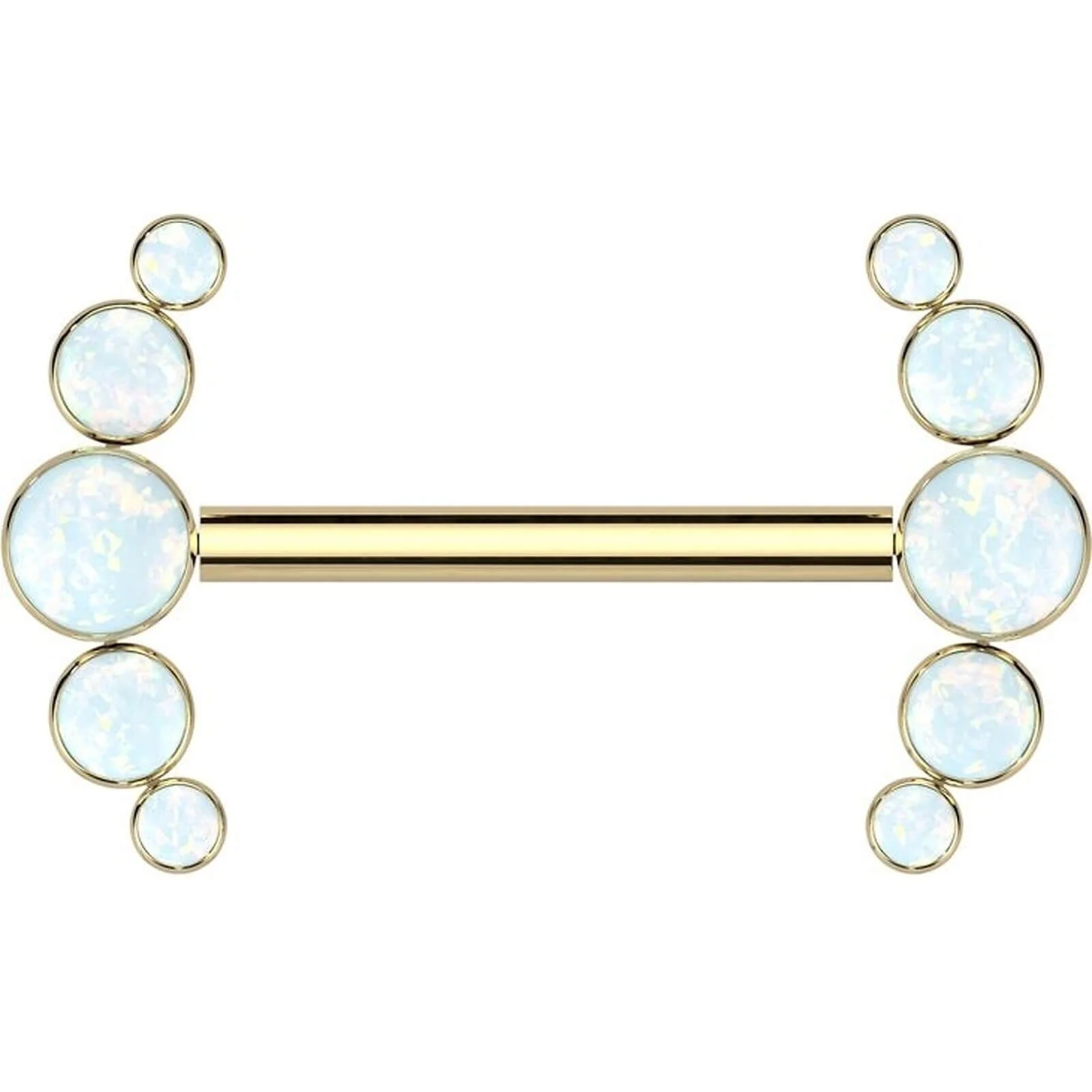 Titan Nippelpiercing 5 Opal Push-In