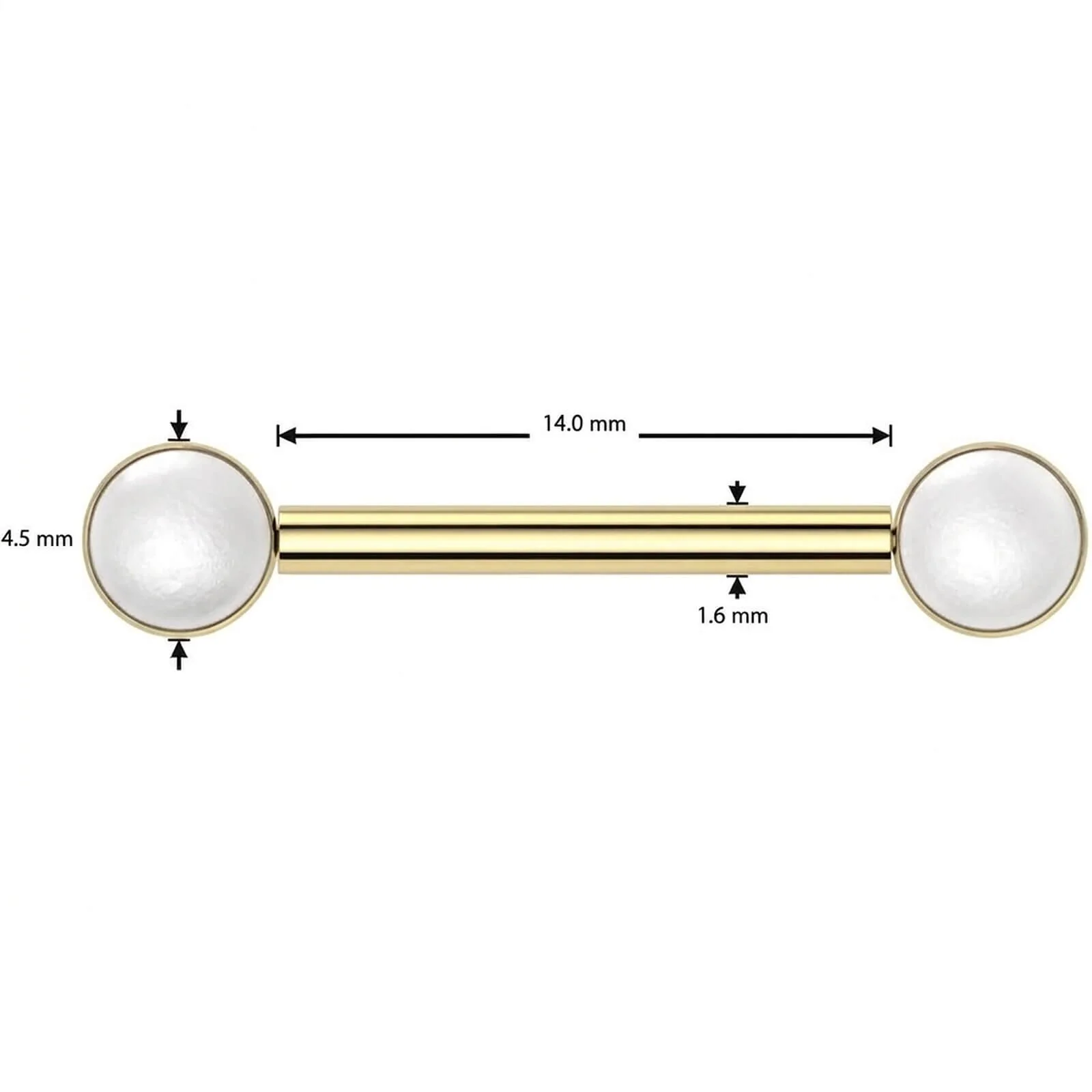 Titan Nippelpiercing Perlen Push-In - Image 4
