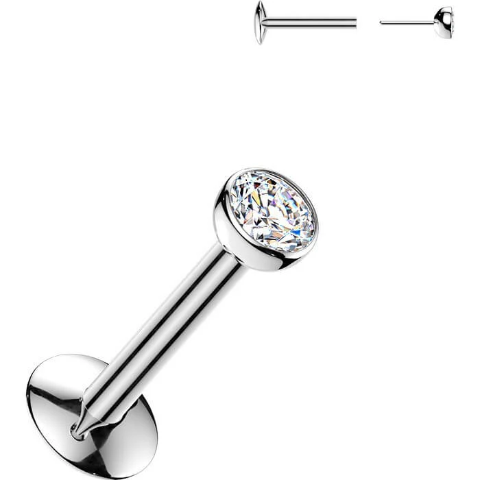Titan Labret Lünettenfassung Zirkonia Kugel Push-In - Image 2