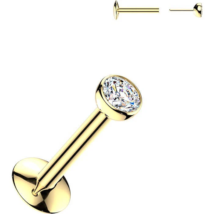 Titan Labret Lünettenfassung Zirkonia Kugel Push-In - Image 3