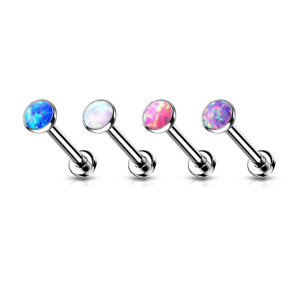 Titan Labret Opal Flach Silber Push-In - Image 3