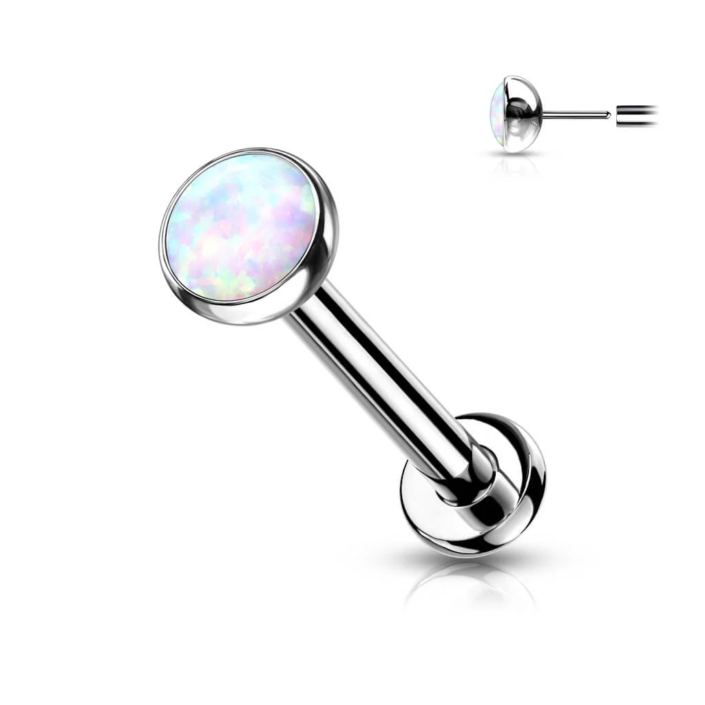 Titan Labret Opal Flach Silber Push-In - Image 4