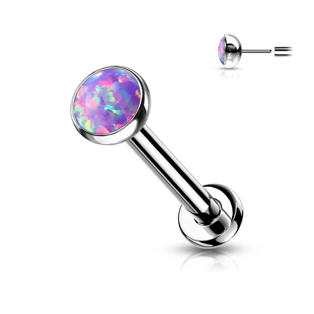 Titan Labret Opal Flach Silber Push-In - Image 8