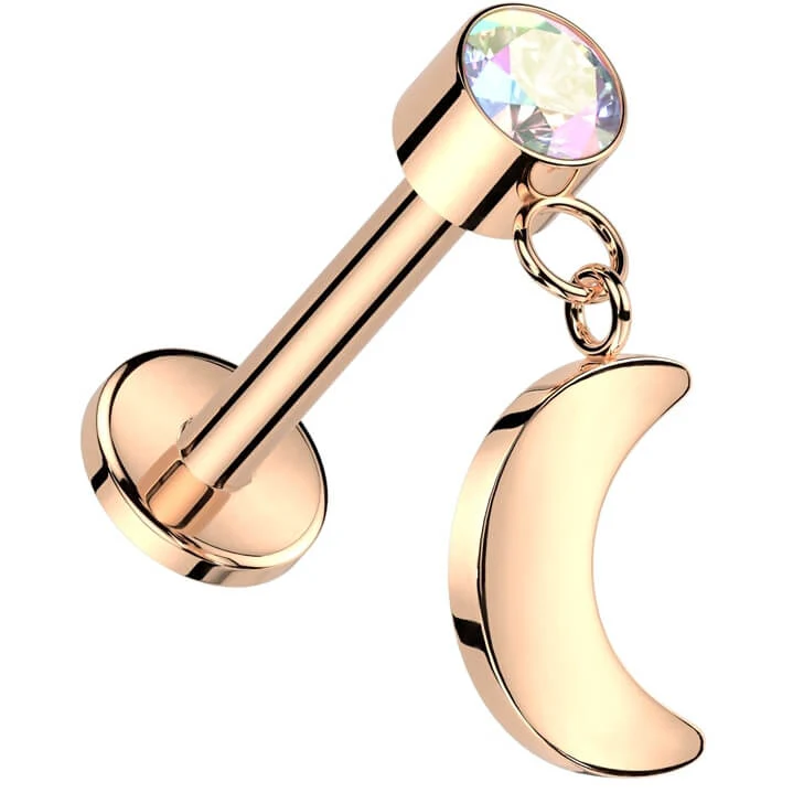 Titan Labret Mond Zargenfassung Zirkonia Push-In - Image 4