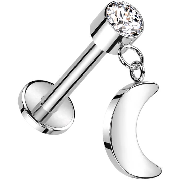 Titan Labret Mond Zargenfassung Zirkonia Push-In - Image 5