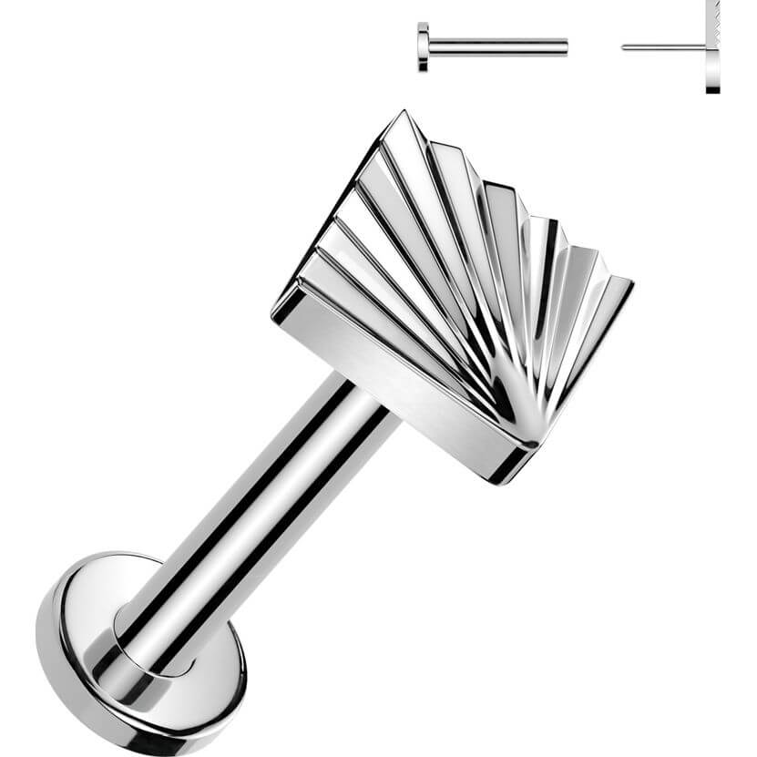 Titan Labret Diamantschnitt quadratisch Push-In - Image 4
