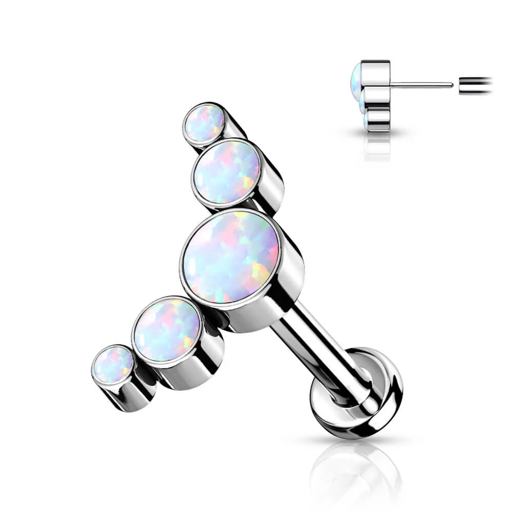 Titan Labret 5 Opal Silber Push-In - Image 3