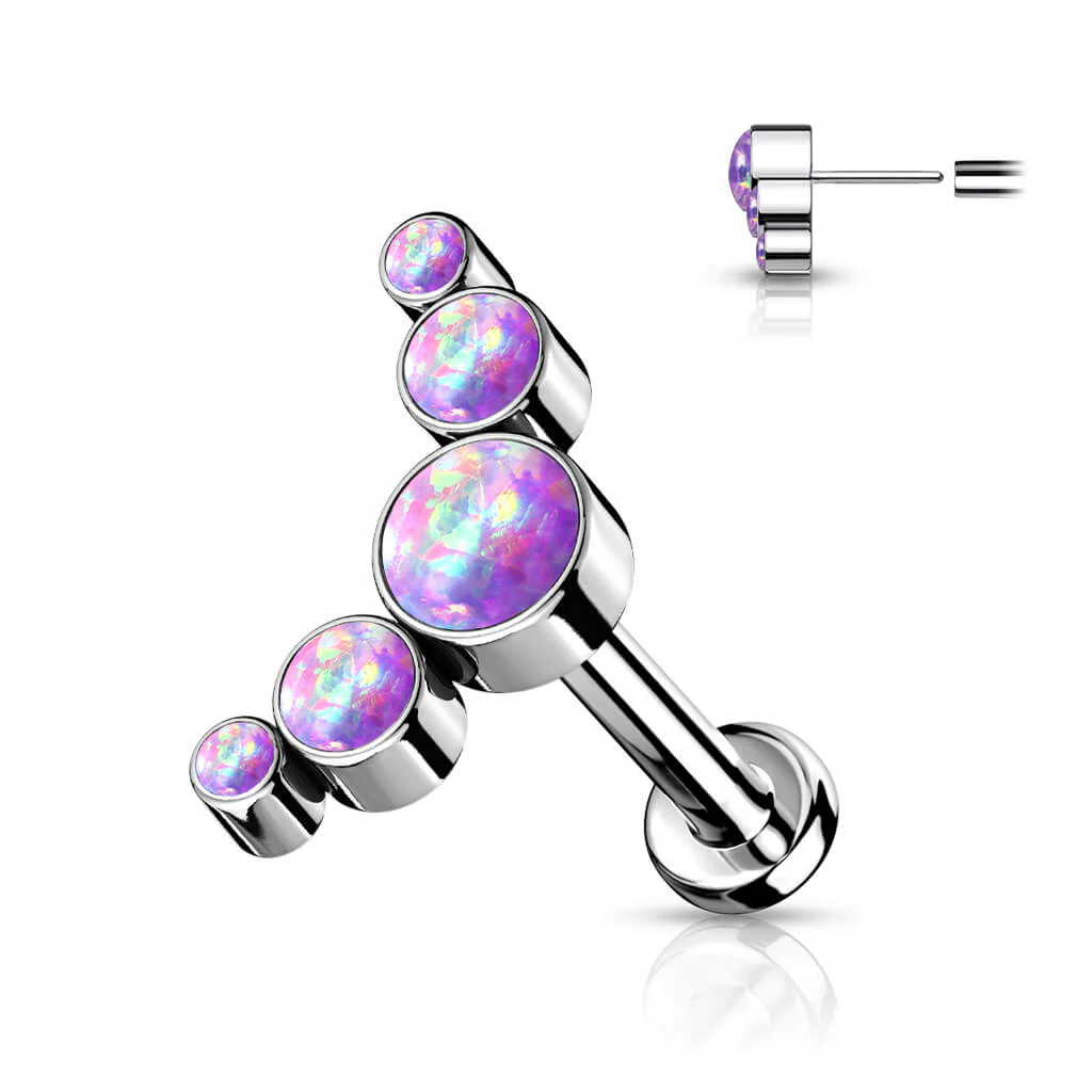 Titan Labret 5 Opal Silber Push-In - Image 5