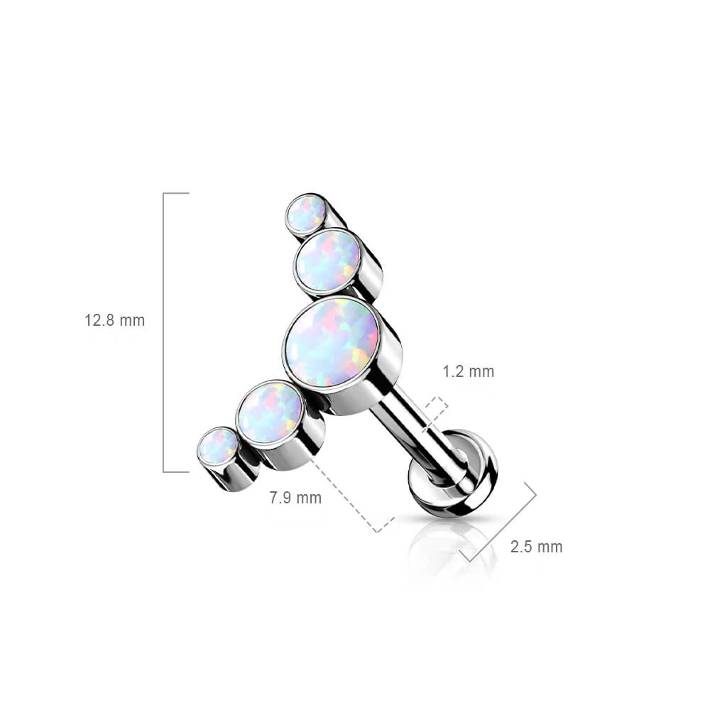 Titan Labret 5 Opal Silber Push-In - Image 8
