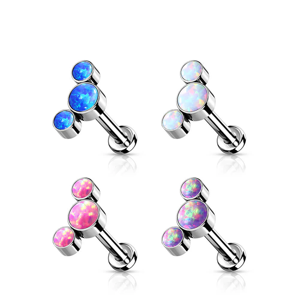 Titan Labret 3 Opal Silber Push-In - Image 2