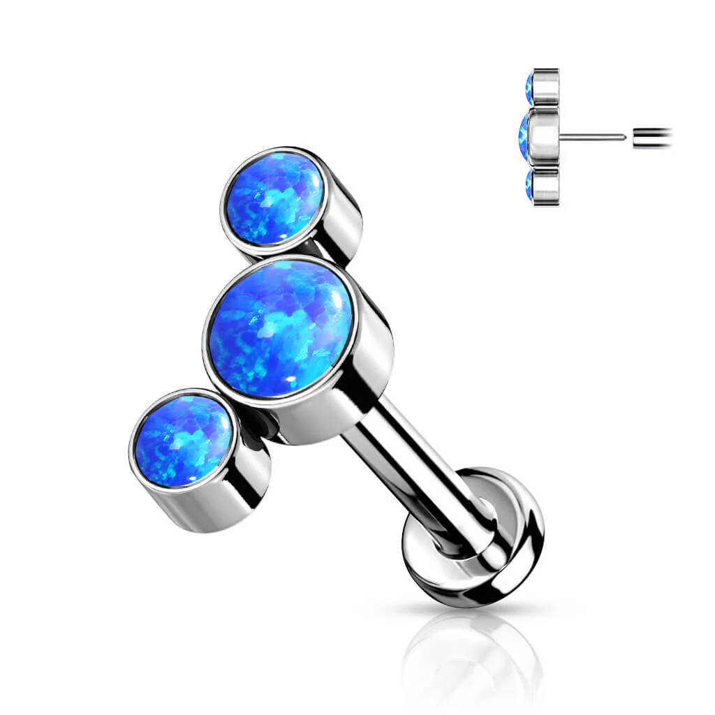 Titan Labret 3 Opal Silber Push-In - Image 5