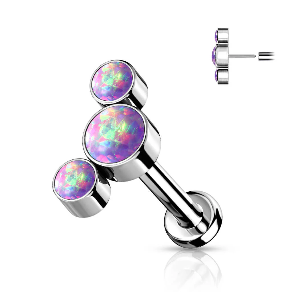 Titan Labret 3 Opal Silber Push-In - Image 8