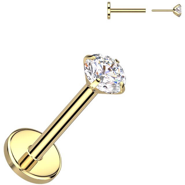 Titan Labret Zirkonia Krappenfassung Push-In - Image 2