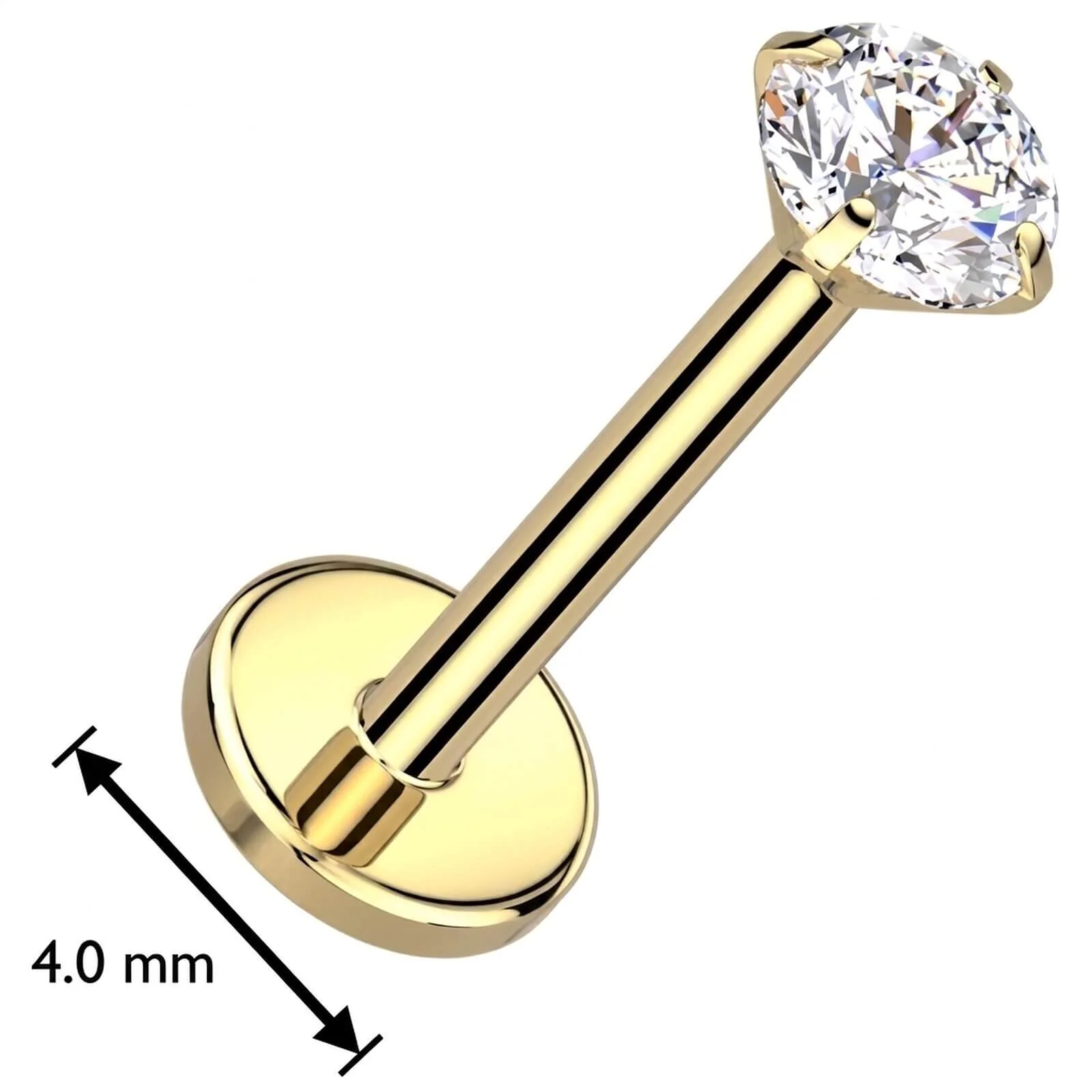 Titan Labret Zirkonia Krappenfassung Push-In - Image 4