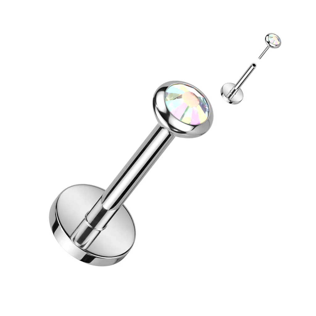 Titan Labret Zirkonia Opal Push-In - Image 2