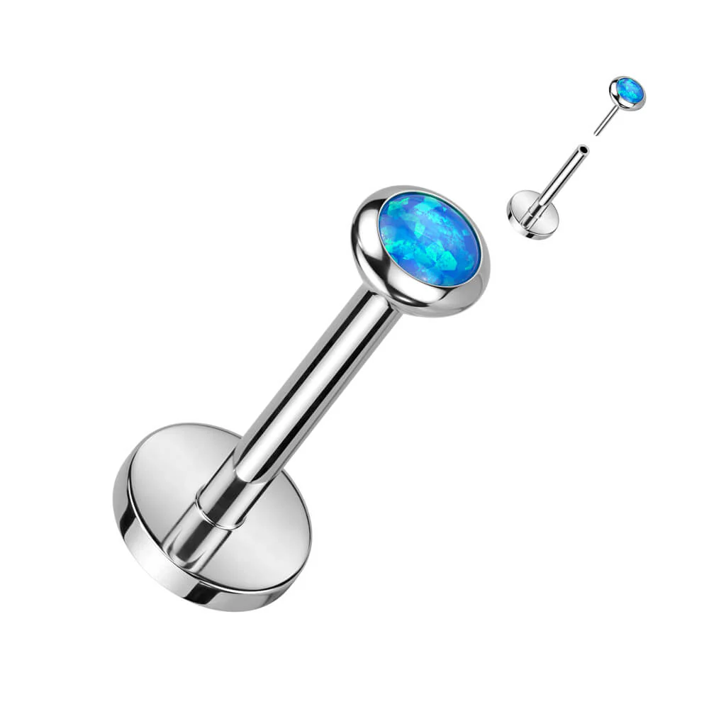 Titan Labret Zirkonia Opal Push-In - Image 6
