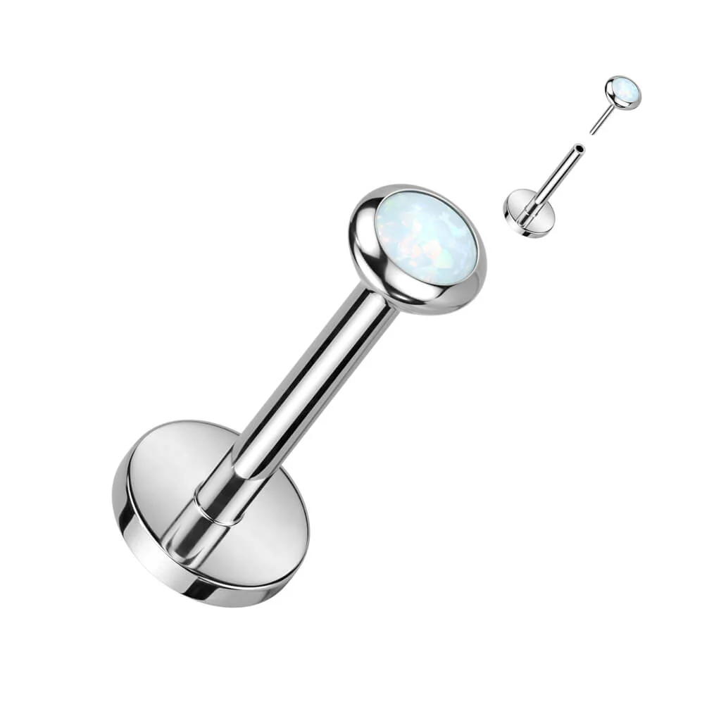 Titan Labret Zirkonia Opal Push-In - Image 7