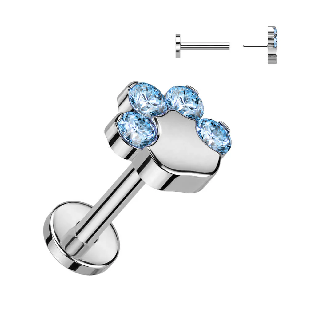 Titan Labret Pfote Zirkonia Push-In - Image 7