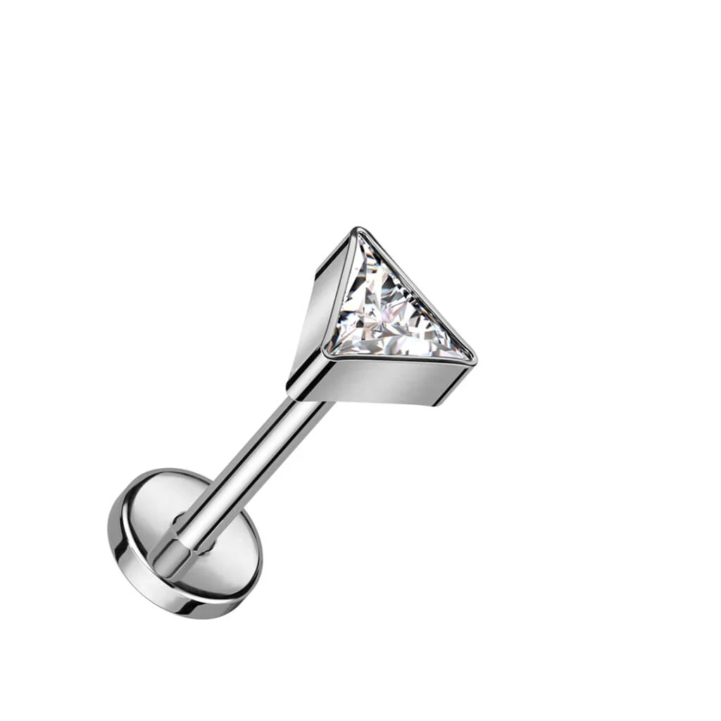 Titan Labret Dreieck Zirkonia Push-In - Image 2