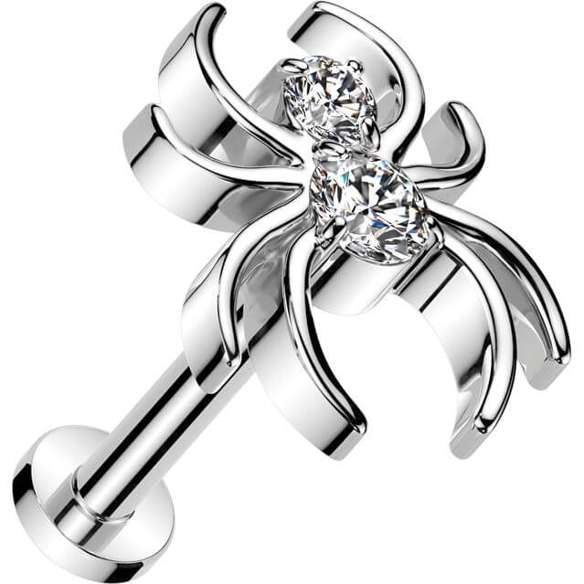 Titan Labret Spinne Zirkonia Push-In - Image 5