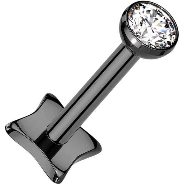 Titan Labret Zargenfassung Zirkonia Push-In - Image 4