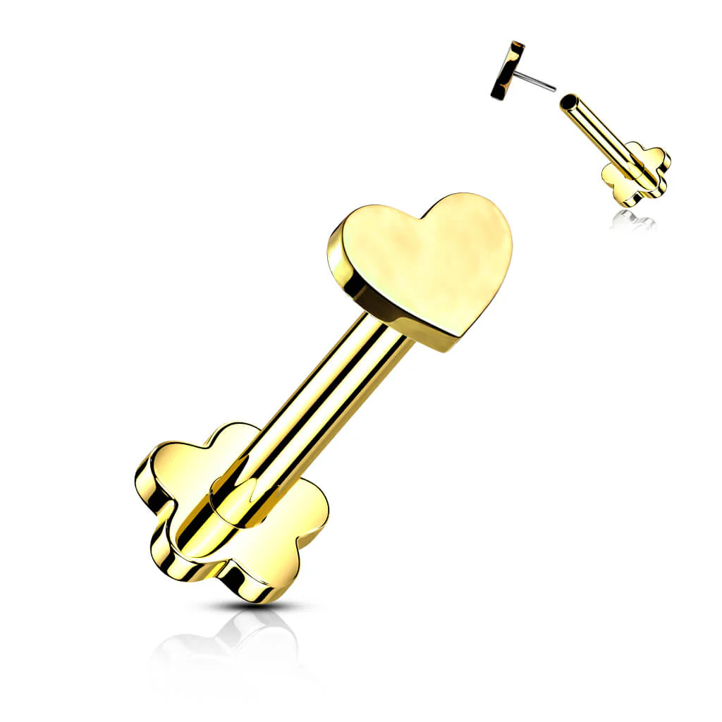 Titan Labret Herz Blumen Base Push-In - Image 2