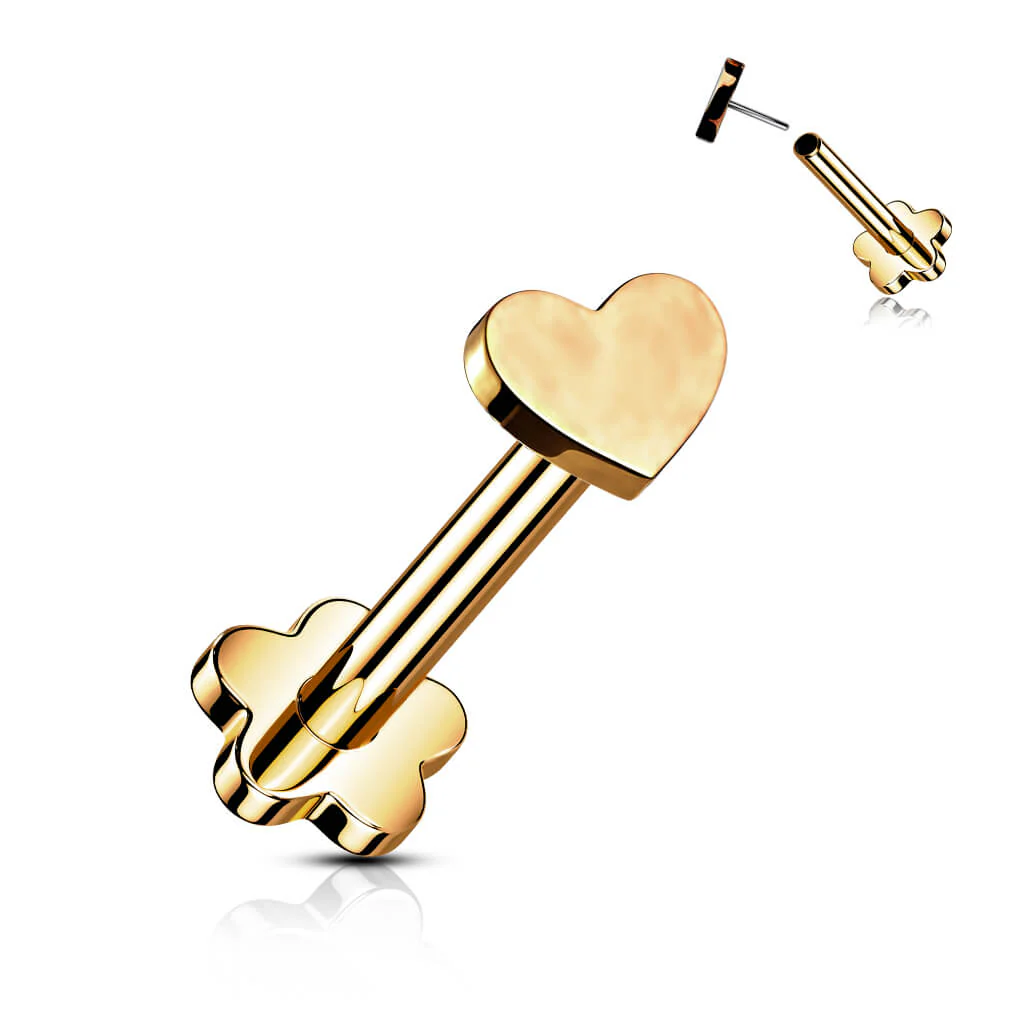 Titan Labret Herz Blumen Base Push-In - Image 5