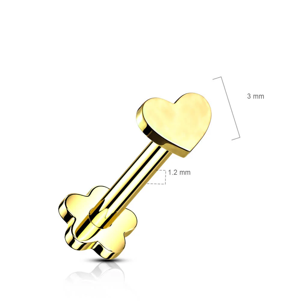 Titan Labret Herz Blumen Base Push-In - Image 8