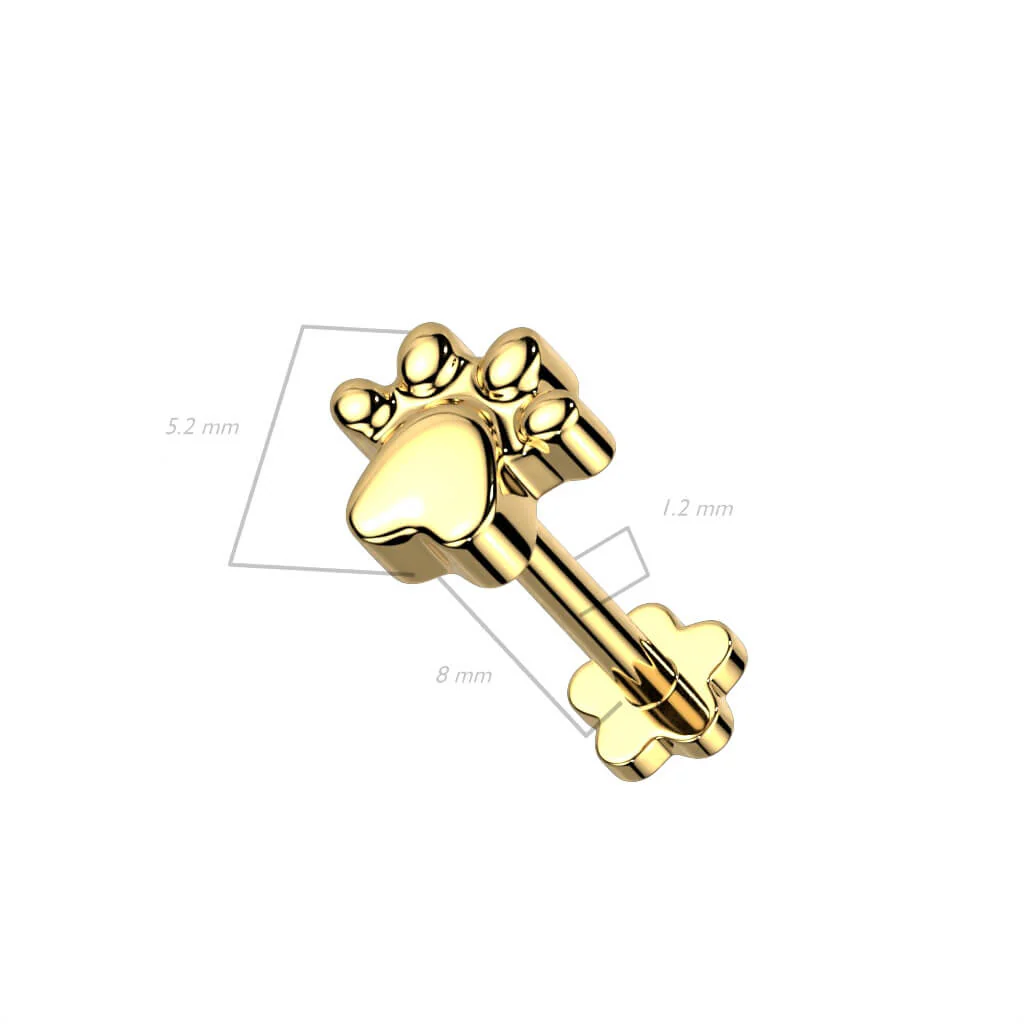 Titan Labret Pfoten Blumen Base Push-In - Image 6
