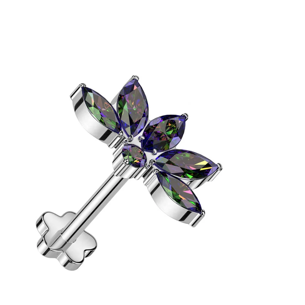 Titan Labret Marquise Schliff Zirkonia Push-In - Image 5