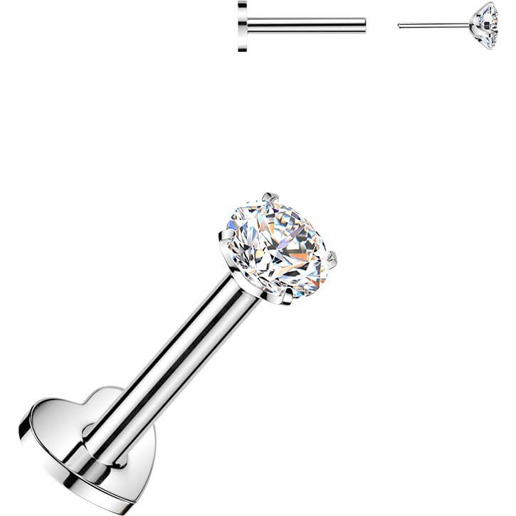 Titan Labret Krappenfassung Zirkonia Push-In - Image 4