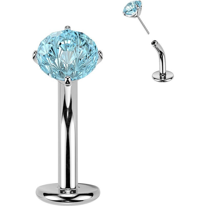Titan Bauchnabelpiercing Zirkonia Push-In - Image 3