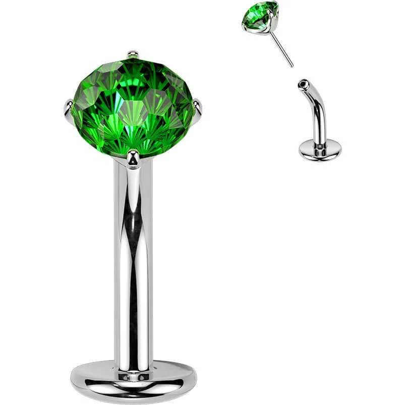 Titan Bauchnabelpiercing Zirkonia Push-In - Image 5