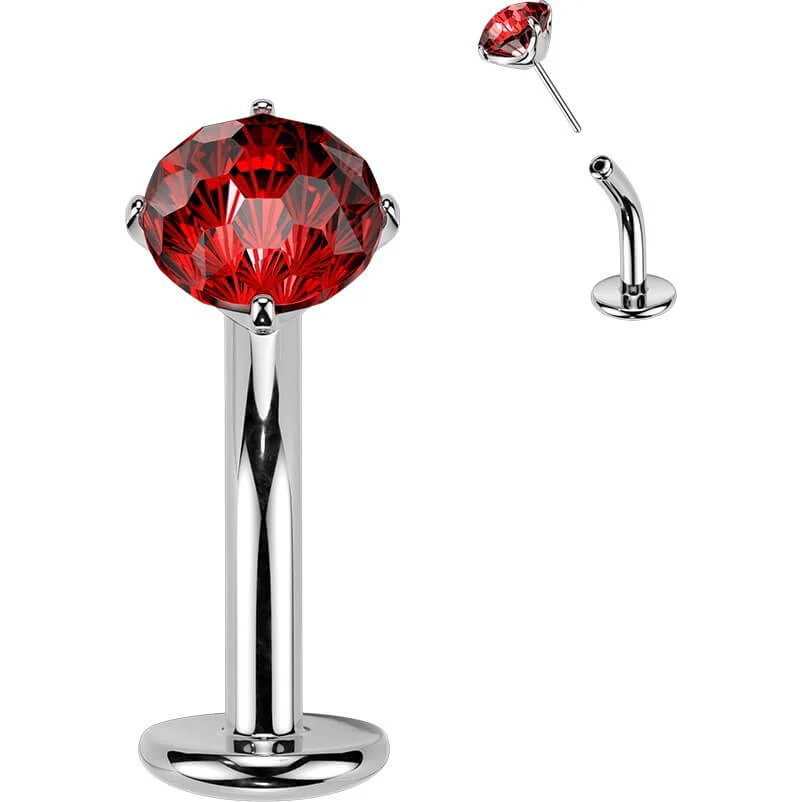 Titan Bauchnabelpiercing Zirkonia Push-In - Image 7