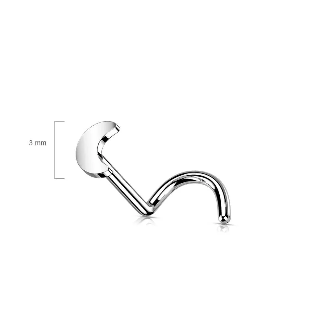 Titan Nasenstecker Mond Silber Push-In - Image 3