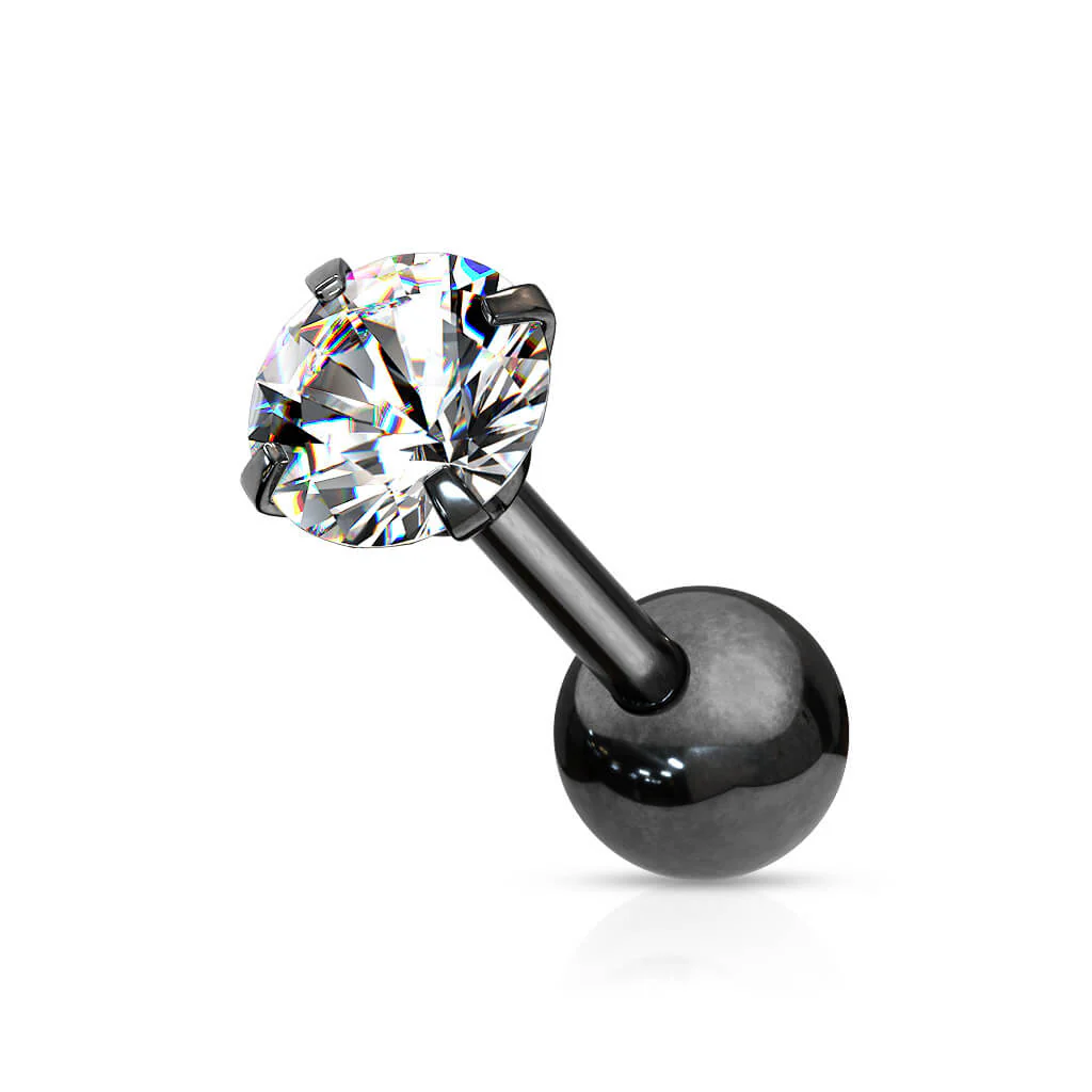 Barbell Zirkonia Rund Krappenfassung - Image 5