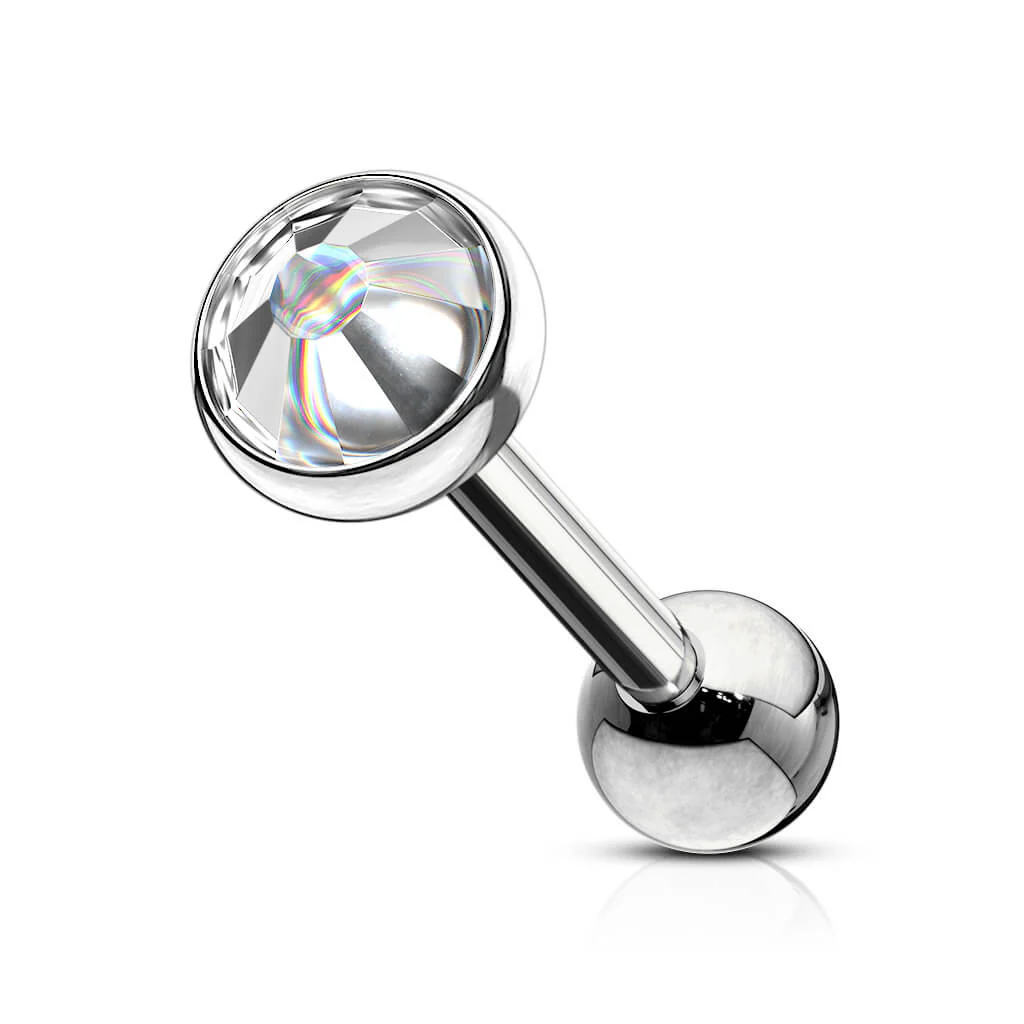 Barbell Kugel Zirkonia Flach - Image 2