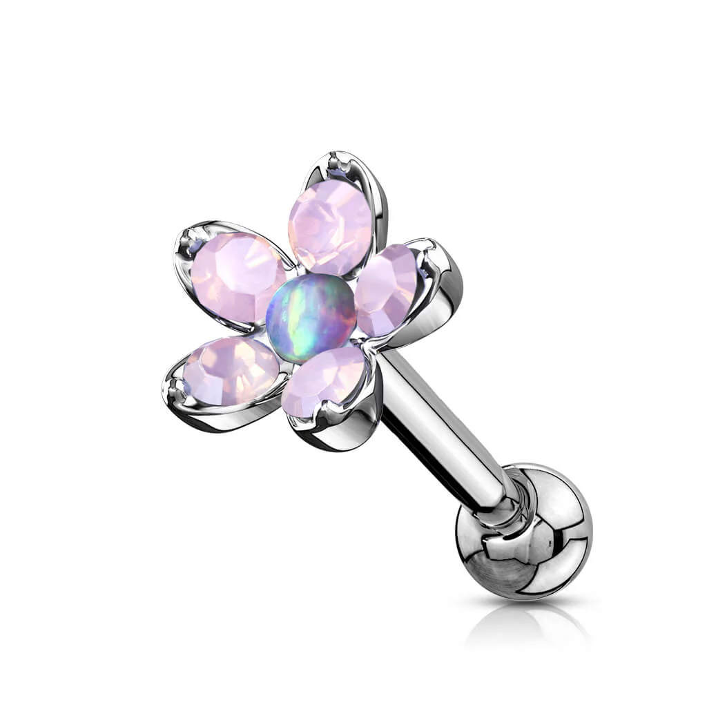 Barbell Blume Opal Silber - Image 5