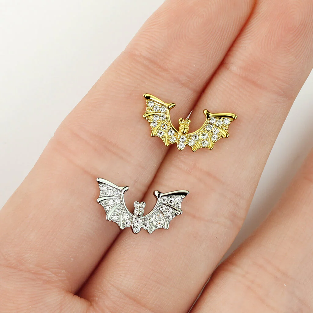 Barbell Fledermaus Zirkonia Gold Silber - Image 5