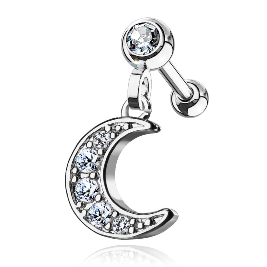 Barbell Mond beweglich Zirkonia - Image 2