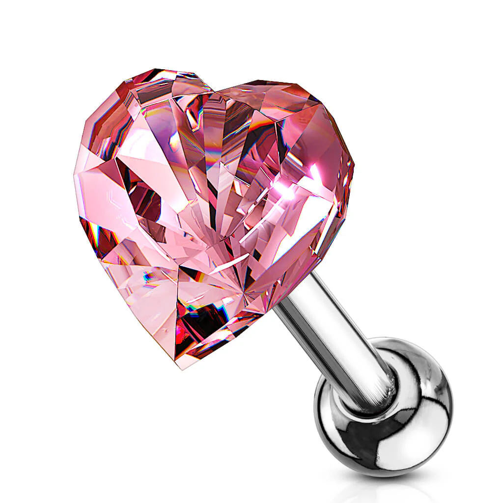 Barbell Herz Zirkonia Silber - Image 8