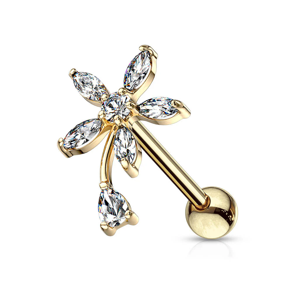 Barbell Blume Zirkonia - Image 3