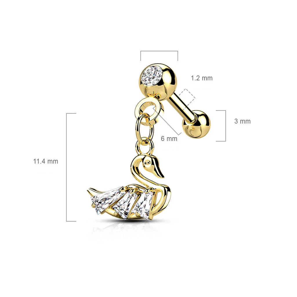 Barbell Schwan beweglich Zirkonia - Image 3