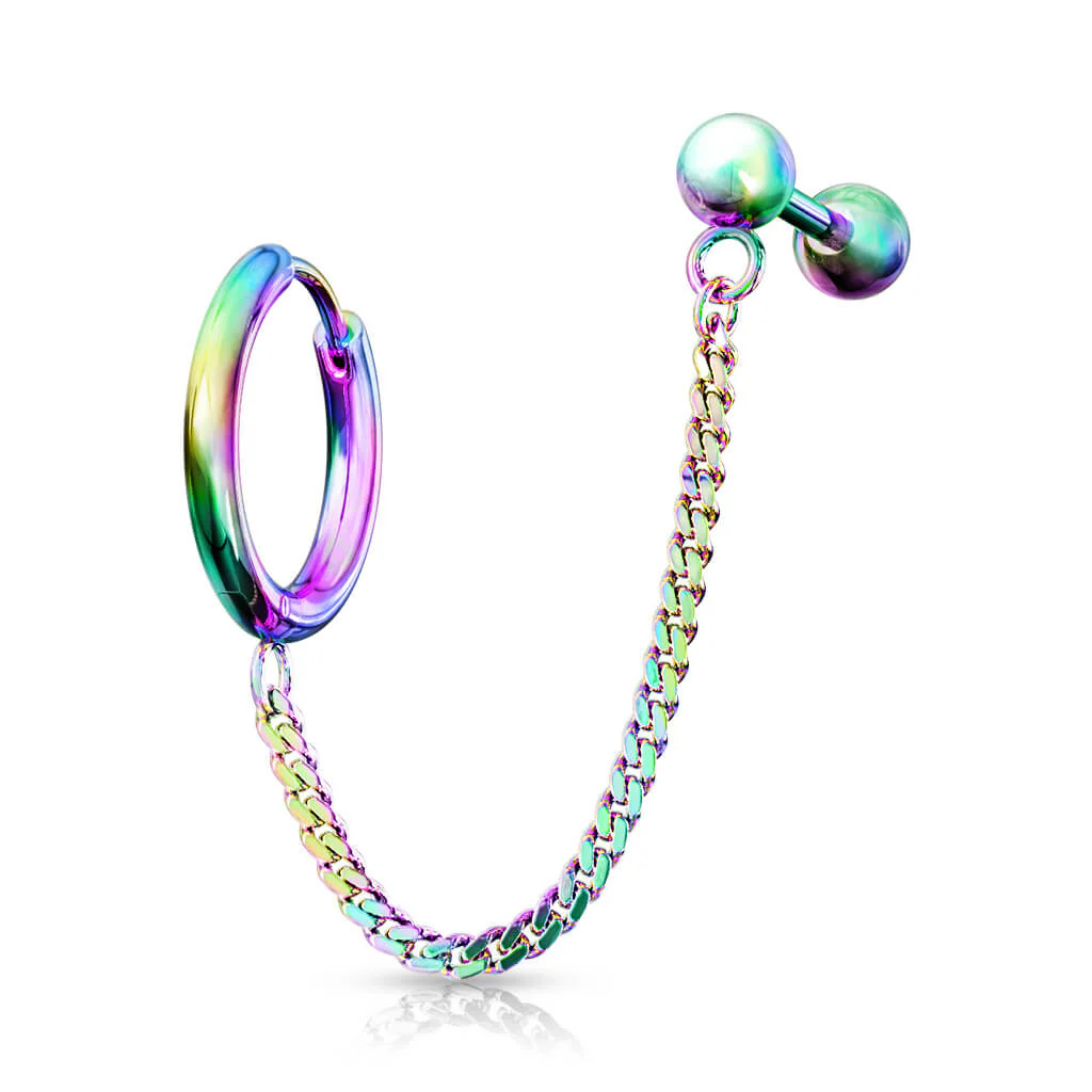 Ohrring Kette Barbell Clicker - Image 10