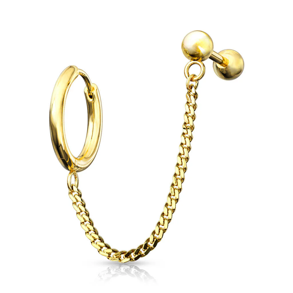 Ohrring Kette Barbell Clicker - Image 2