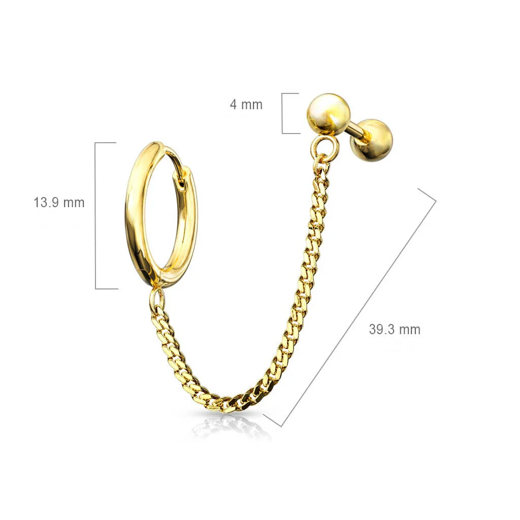Ohrring Kette Barbell Clicker - Image 3